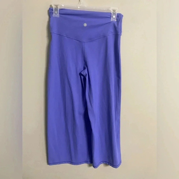 Athleta Elation Wide Crop Pants Adonis Blue Size Small NWOT - Picture 2 of 7